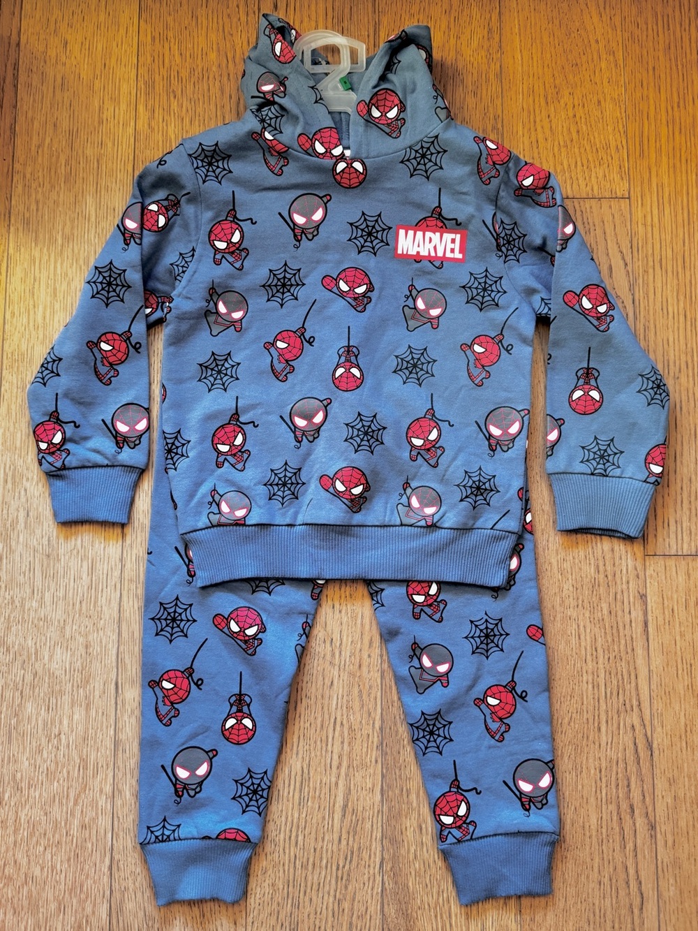 Boys Spider-Man Blue Hoodie & Jogger Fleece Set NWT - Size 5